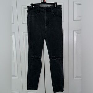 American Eagle ripped knee High waist jeans
